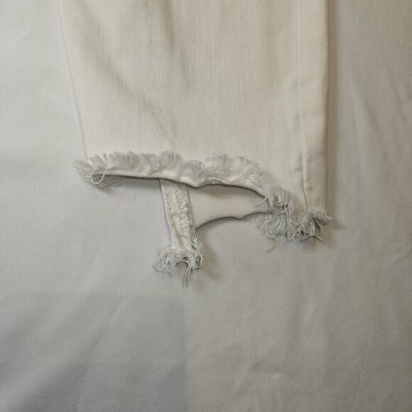 Articles of Society Jeans Women Size 27 White Distressed Mid Rise Frayed Hem - Picture 15 of 16
